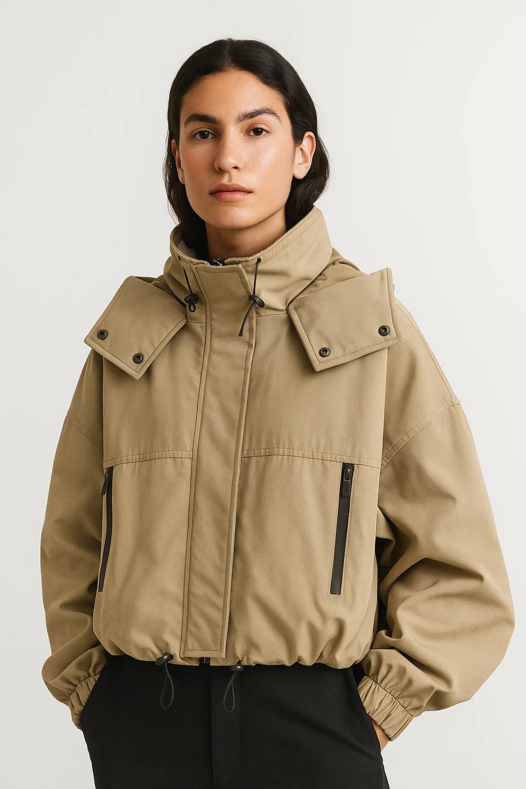 Dames Tussenjas - Korte Parka met Kap voor Dagelijks Gebruik - StudioMarella