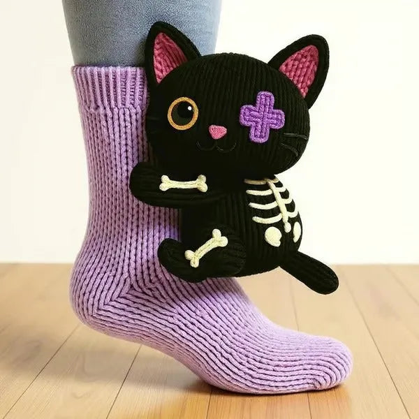 Chaussettes peluche animaux