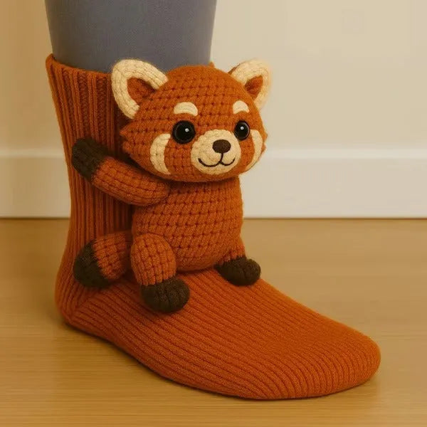 Chaussettes peluche animaux