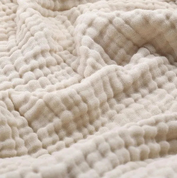 Mousseline Deken 100% Katoen Licht Ademend Beige Zomerdeken Bank Bed Gauze Plaid Wafeldeken Huidvriendelijk Katoenen Deken Warme Slapers