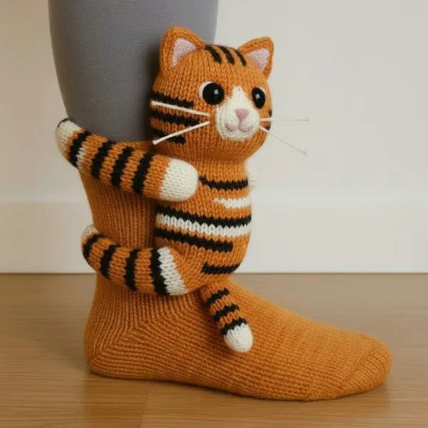 Chaussettes peluche animaux