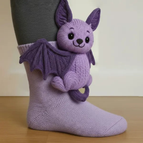 Chaussettes peluche animaux