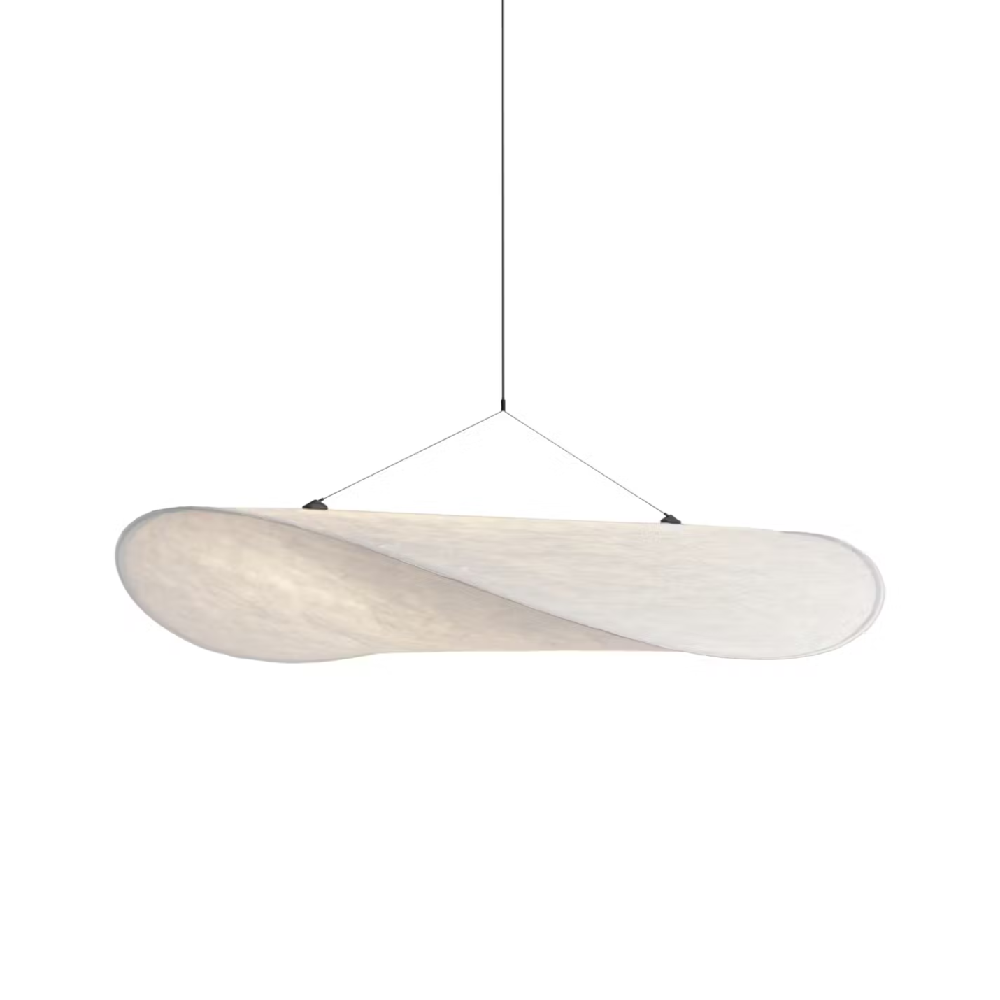 Organische design hanglamp van Tyvek met dimbare LED – moderne wolkvormige plafondlamp 129 cm