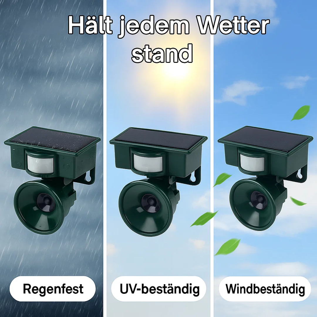 Vogelafweer Zonne-energie PIR Bewegingssensor Waterdicht Geluidsafschrikking Tuin Balkon Terras
