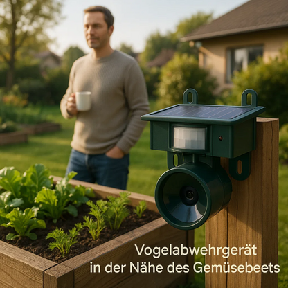 Vogelafweer Zonne-energie PIR Bewegingssensor Waterdicht Geluidsafschrikking Tuin Balkon Terras