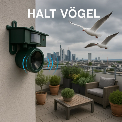 Vogelafweer Zonne-energie PIR Bewegingssensor Waterdicht Geluidsafschrikking Tuin Balkon Terras
