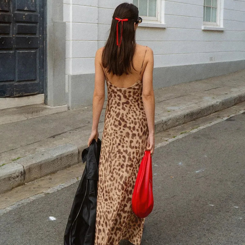 Maxi Jurk Luipaard Print Dames Jurk Zomerjurk