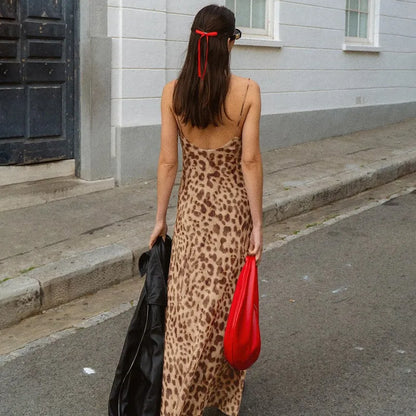Maxi Jurk Luipaard Print Dames Jurk Zomerjurk