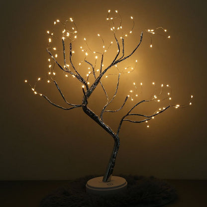 Bonsai Boom Tafellamp met LED-Verlichting Warm Sfeervolle Decoratieve Boomlamp USB of Batterij Sfeerlicht voor Kerstdecoratie Woonkamer