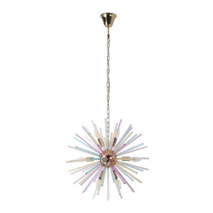 Kroonluchter Sputnik Regenboog 12-Lichts Messing Kleurrijk 56cm Woonkamer Eetkamer Dimbaar