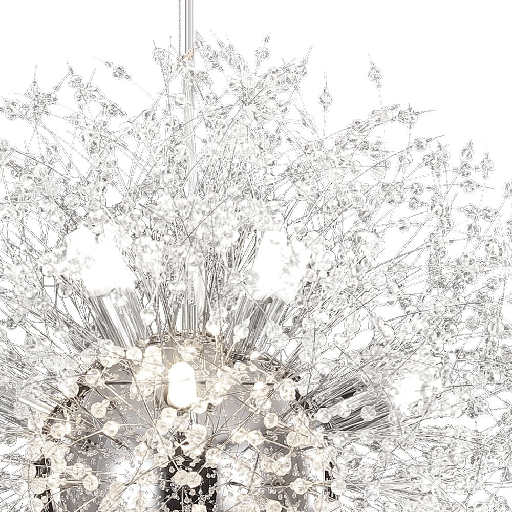 Kroonluchter Vuurwerk Sputnik 16-Lichts Kristal Messing 80cm Woonkamer Entree Dimbaar