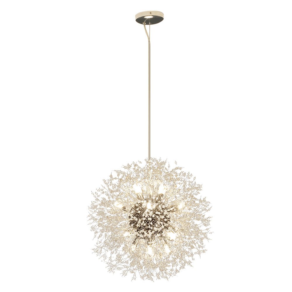 Kroonluchter Vuurwerk Sputnik 16-Lichts Kristal Messing 80cm Woonkamer Entree Dimbaar