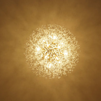 Kroonluchter Vuurwerk Sputnik 16-Lichts Kristal Messing 80cm Woonkamer Entree Dimbaar