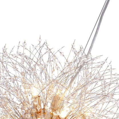 Kroonluchter Vuurwerk Sputnik 16-Lichts Kristal Messing 80cm Woonkamer Entree Dimbaar