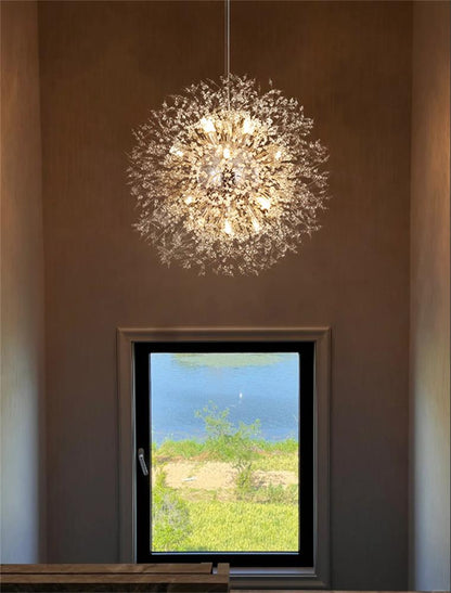 Kroonluchter Vuurwerk Sputnik 16-Lichts Kristal Messing 80cm Woonkamer Entree Dimbaar