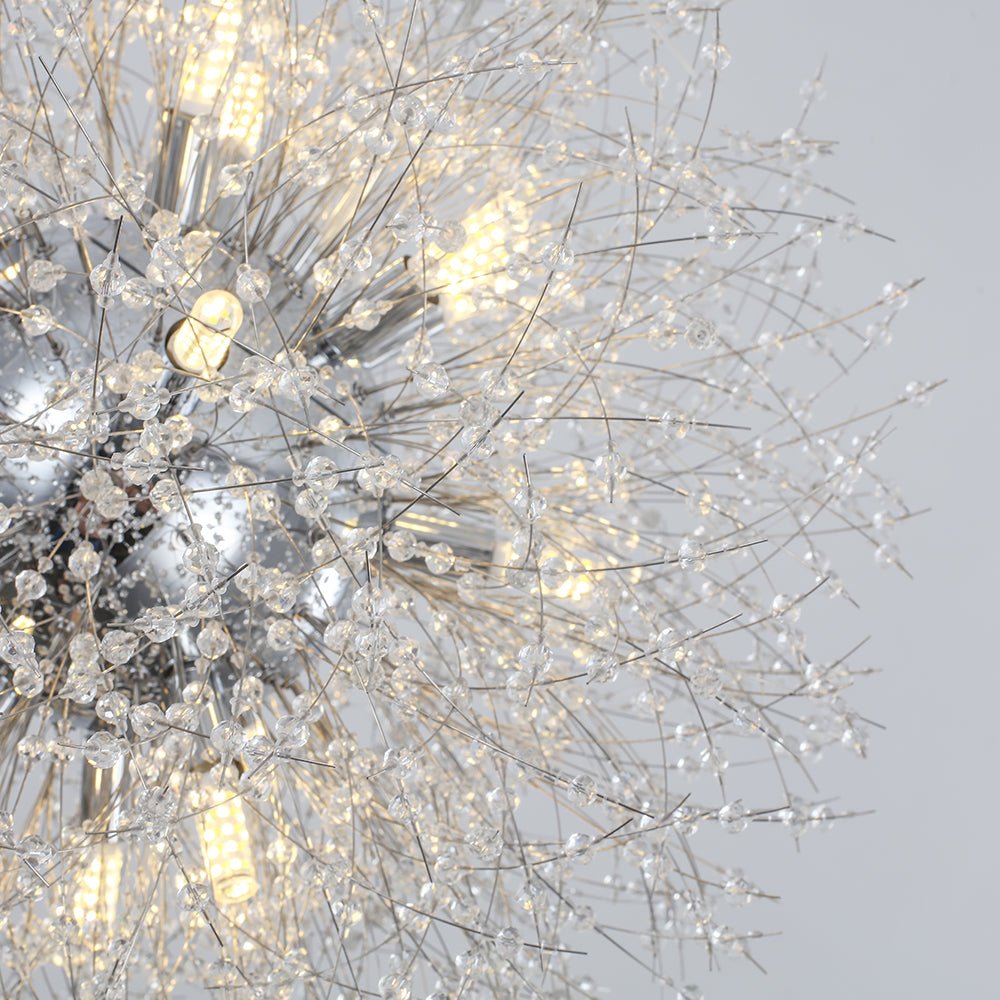 Kroonluchter Vuurwerk Sputnik 16-Lichts Kristal Messing 80cm Woonkamer Entree Dimbaar