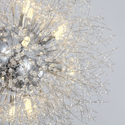 Kroonluchter Vuurwerk Sputnik 16-Lichts Kristal Messing 80cm Woonkamer Entree Dimbaar