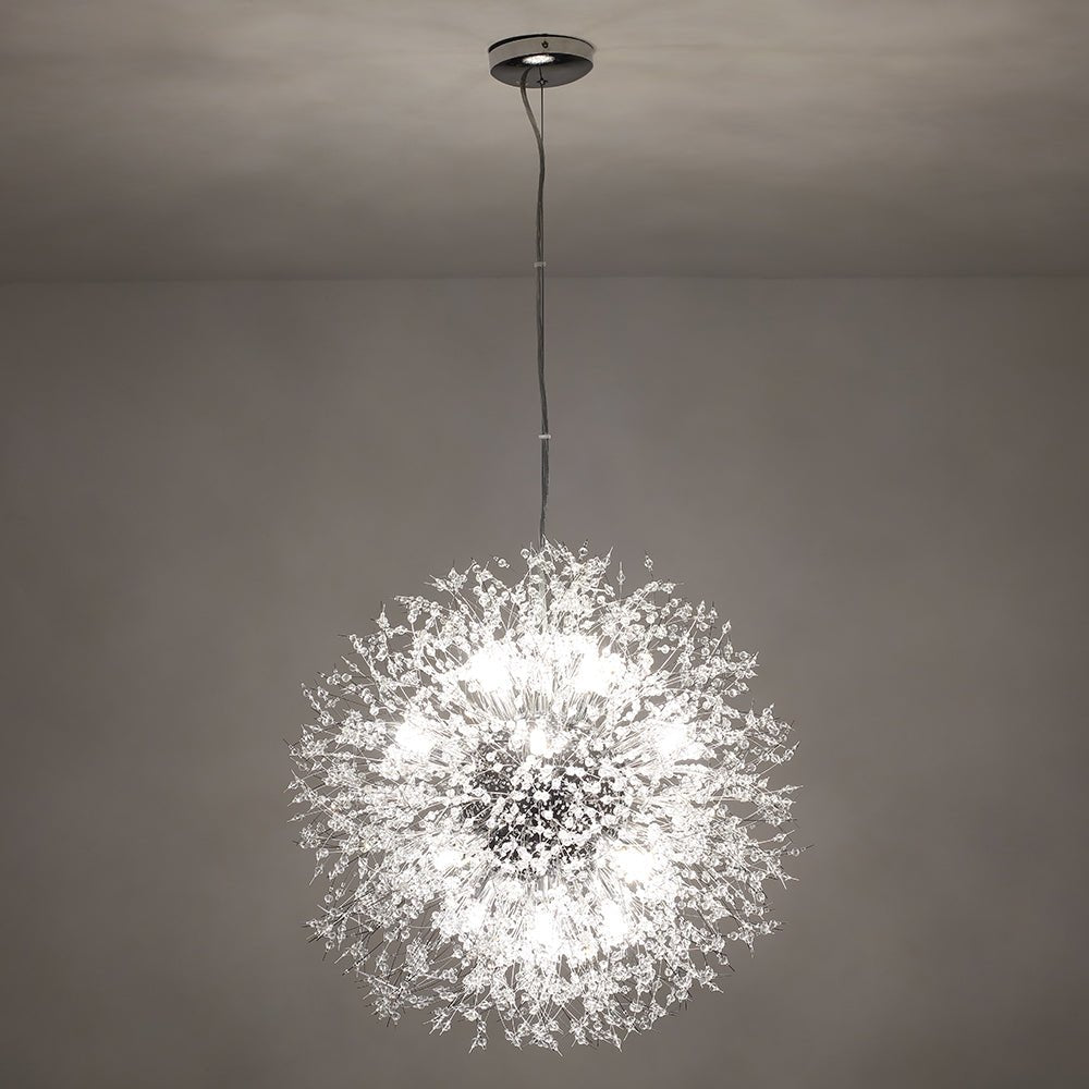 Kroonluchter Vuurwerk Sputnik 16-Lichts Kristal Messing 80cm Woonkamer Entree Dimbaar