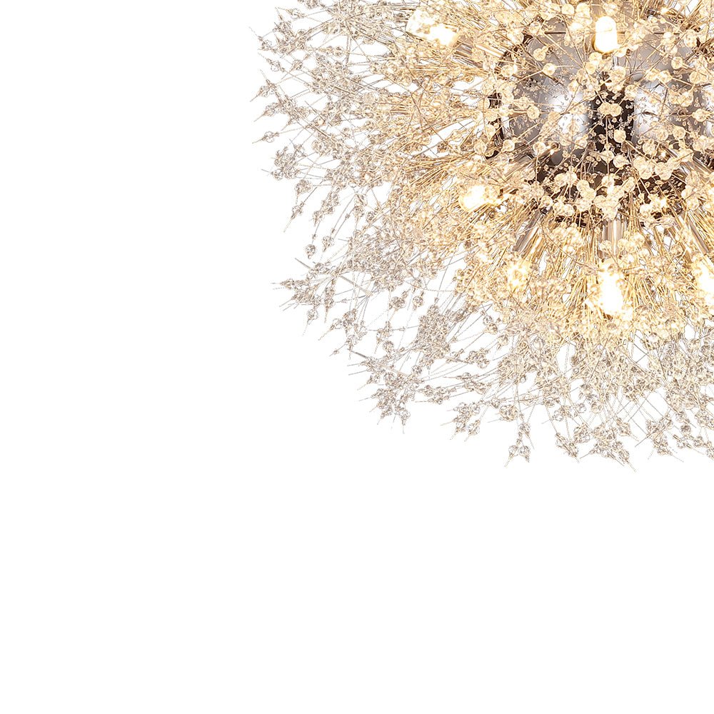 Kroonluchter Vuurwerk Sputnik 16-Lichts Kristal Messing 80cm Woonkamer Entree Dimbaar