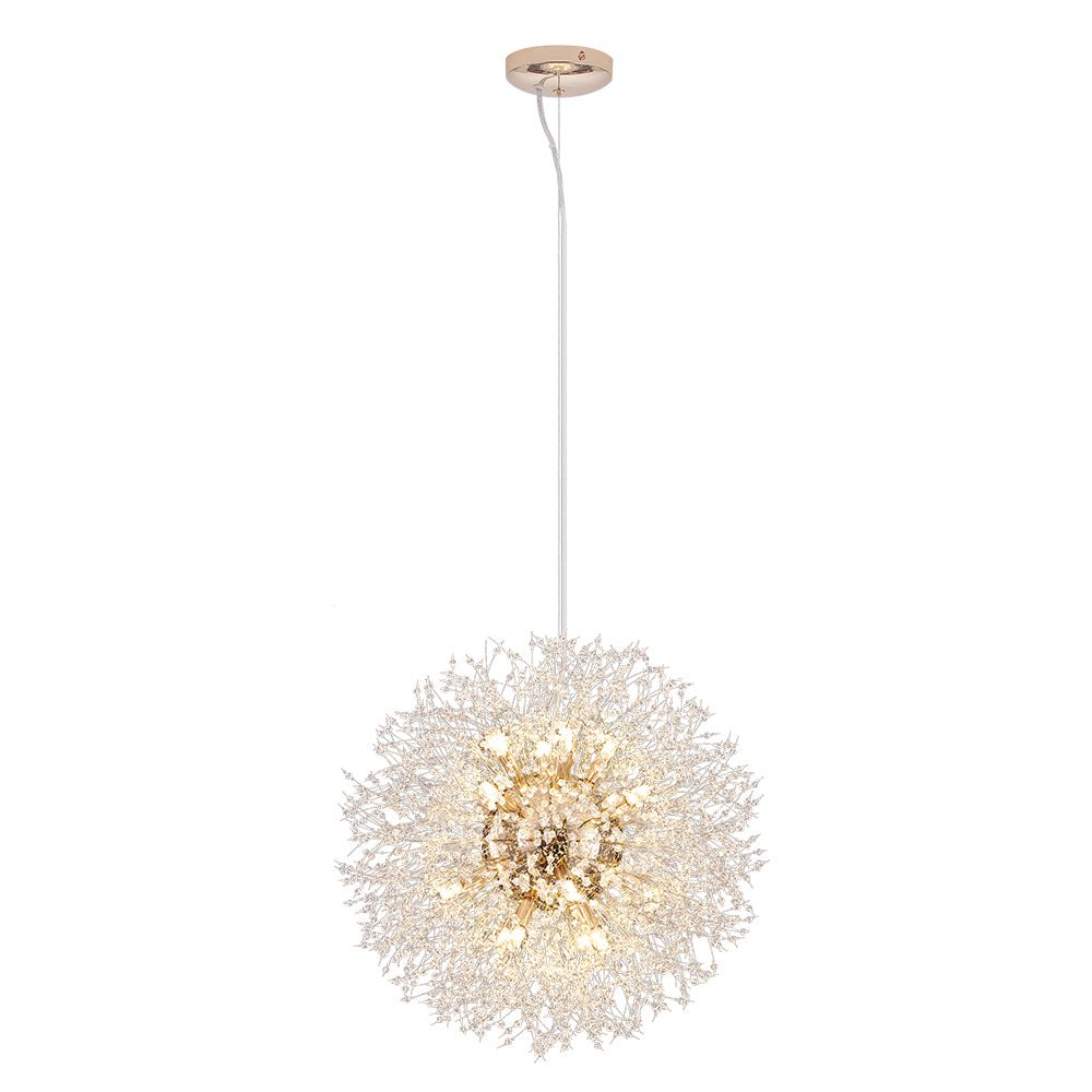 Kroonluchter Vuurwerk Sputnik 16-Lichts Kristal Messing 80cm Woonkamer Entree Dimbaar