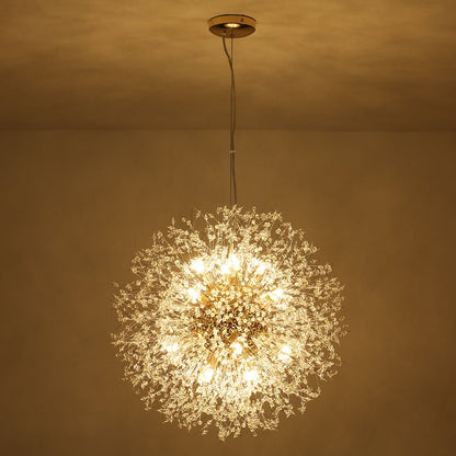 Kroonluchter Vuurwerk Sputnik 16-Lichts Kristal Messing 80cm Woonkamer Entree Dimbaar