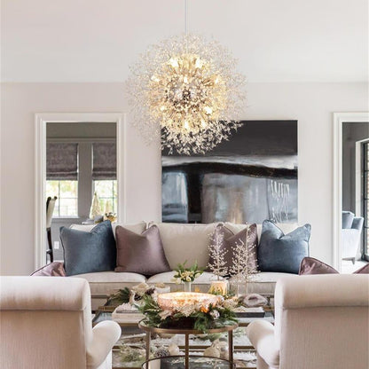 Kroonluchter Vuurwerk Sputnik 16-Lichts Kristal Messing 80cm Woonkamer Entree Dimbaar