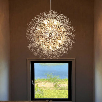 Kroonluchter Vuurwerk Sputnik 16-Lichts Kristal Messing 80cm Woonkamer Entree Dimbaar
