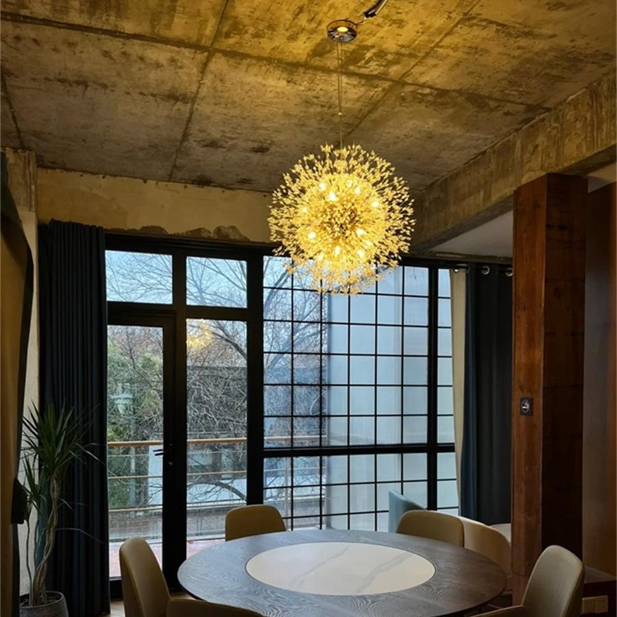 Kroonluchter Vuurwerk Sputnik 16-Lichts Kristal Messing 80cm Woonkamer Entree Dimbaar