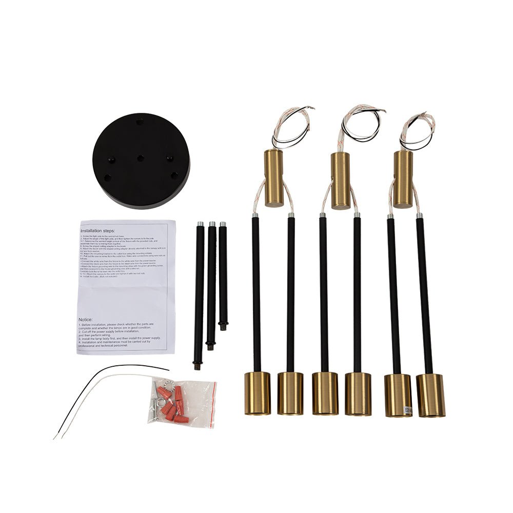Plafondlamp Sputnik 6 of 8-Lichts Zwart Metaal 62-103cm Retro Modern Woonkamer Dimbaar