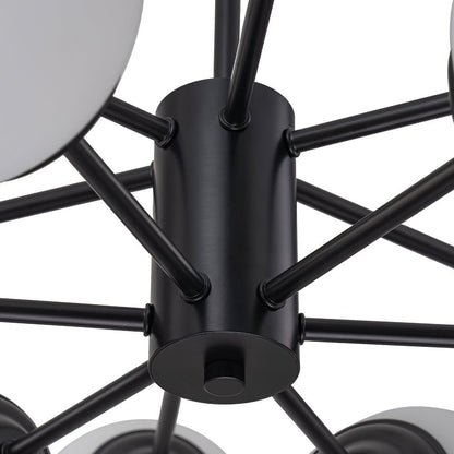 Moderne sputnik kroonluchter met opaal glazen bollen in goud of zwart – dimbare design hanglamp 6 8 of 12 lichtpunten