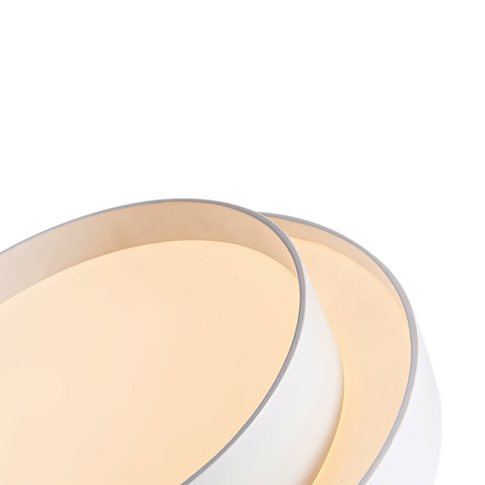 LED Plafondlamp Rond Concentric Rings Metaal Wit Grijs Zwart 39cm Modern