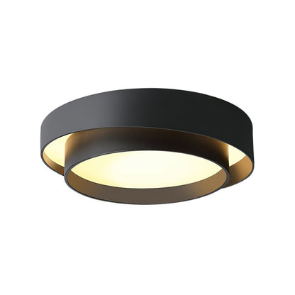 LED Plafondlamp Rond Concentric Rings Metaal Wit Grijs Zwart 39cm Modern