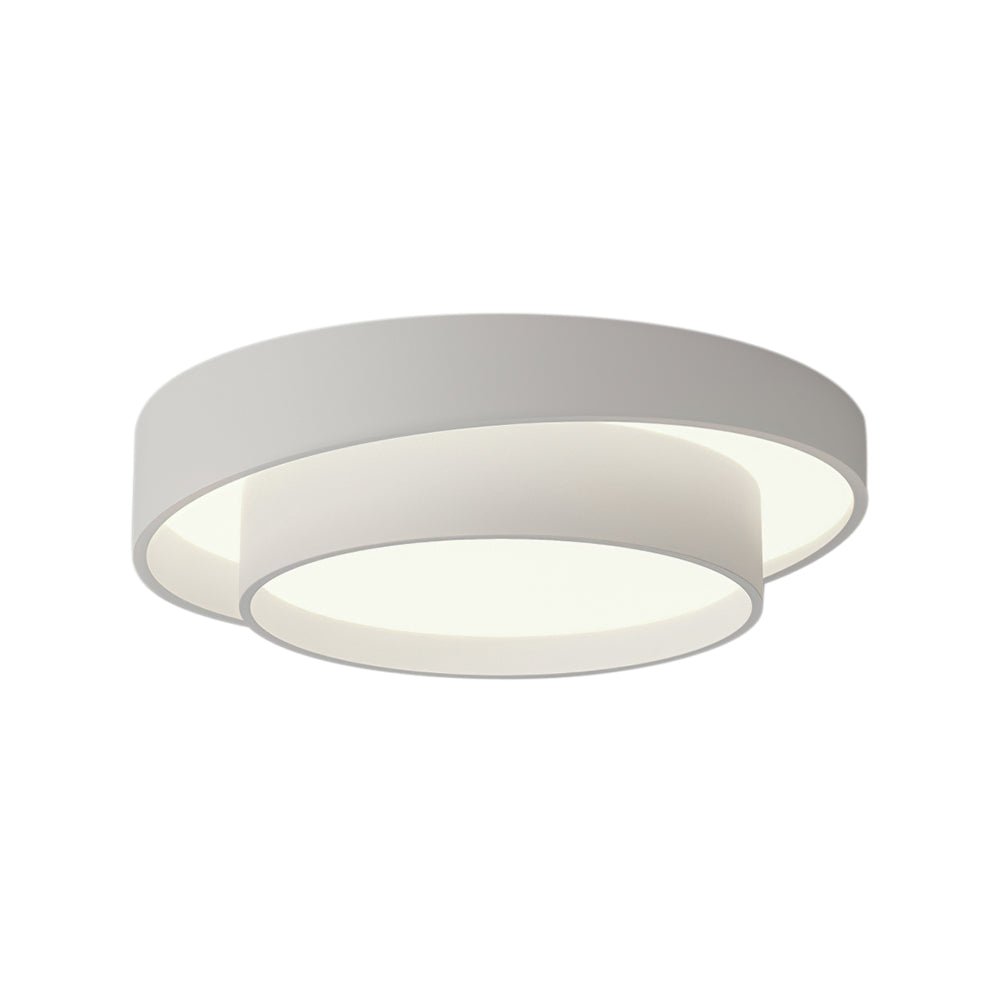 LED Plafondlamp Rond Concentric Rings Metaal Wit Grijs Zwart 39cm Modern