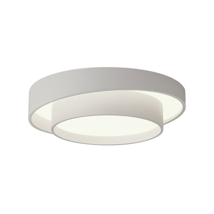 LED Plafondlamp Rond Concentric Rings Metaal Wit Grijs Zwart 39cm Modern