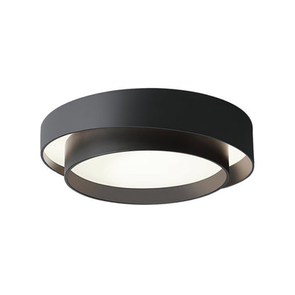 LED Plafondlamp Rond Concentric Rings Metaal Wit Grijs Zwart 39cm Modern