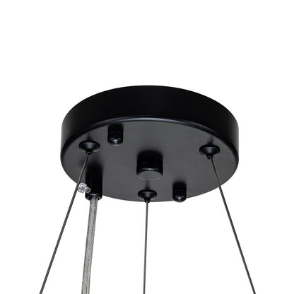 Kristallen Kroonluchter Rond 6-Lichts Metaal Chroom Zwart Messing 50cm Plafondlamp