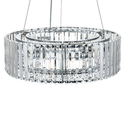 Kristallen Kroonluchter Rond 6-Lichts Metaal Chroom Zwart Messing 50cm Plafondlamp