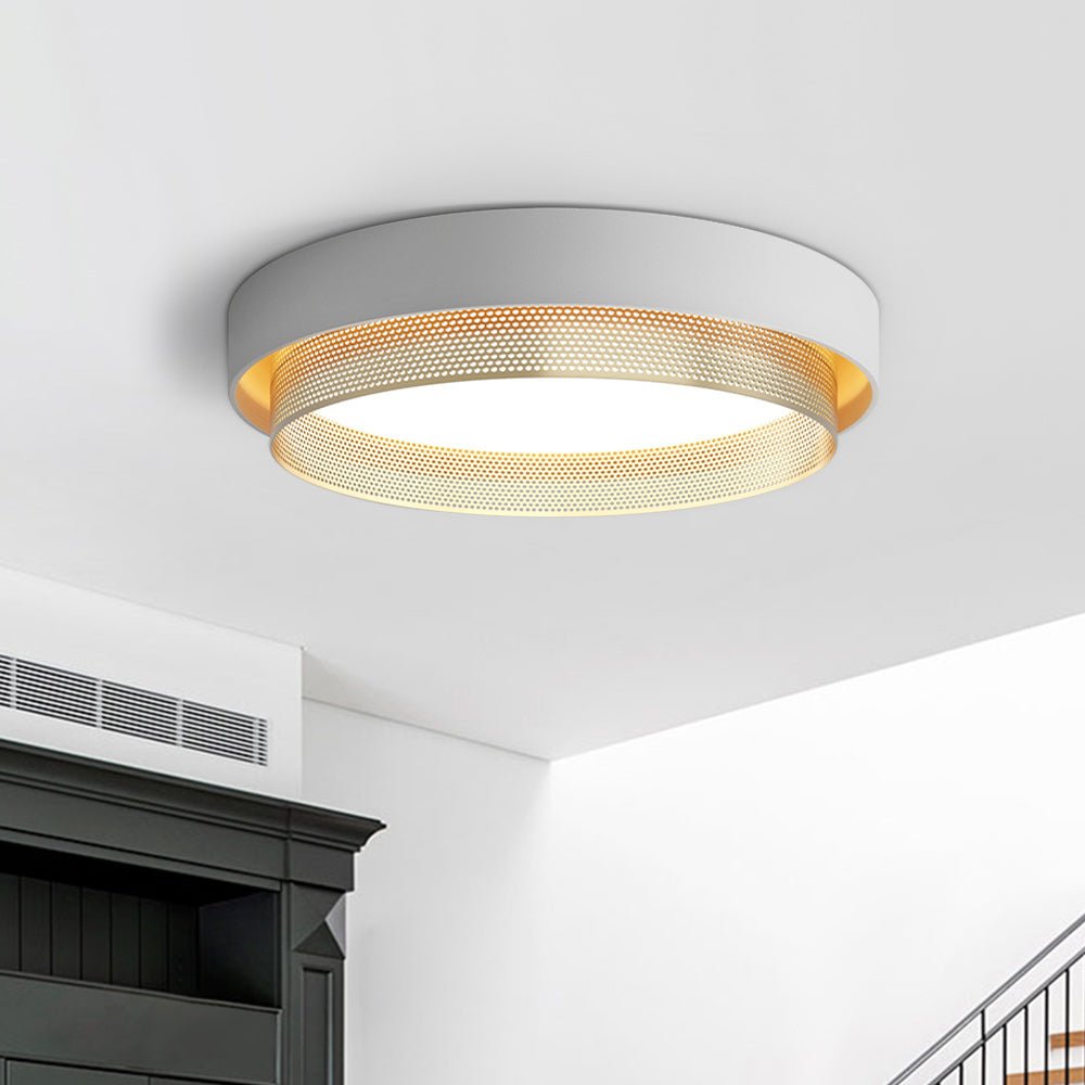 Plafondlamp LED Rond Hol Design 30W Wit Zwart 50cm Woonkamer Badkamer Minimalistisch