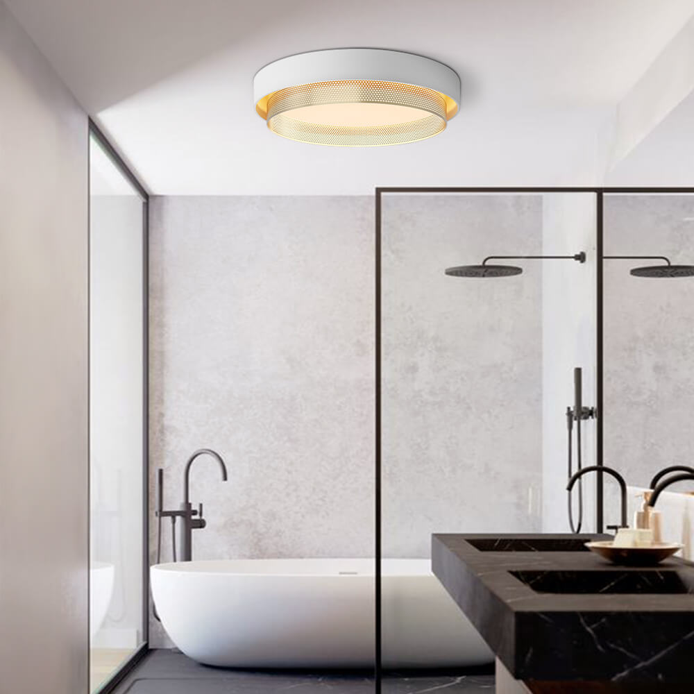Plafondlamp LED Rond Hol Design 30W Wit Zwart 50cm Woonkamer Badkamer Minimalistisch