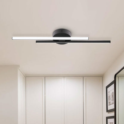 Plafondlamp LED Strip 12W Koel Wit Zwart Messing Nikkel 60-80cm Keuken Modern