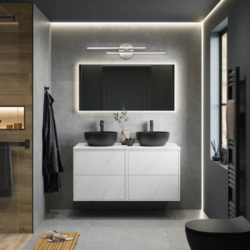 Plafondlamp LED Strip 12W Koel Wit Zwart Messing Nikkel 60-80cm Keuken Modern