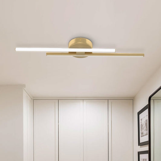 Plafondlamp LED Strip 12W Koel Wit Zwart Messing Nikkel 60-80cm Keuken Modern