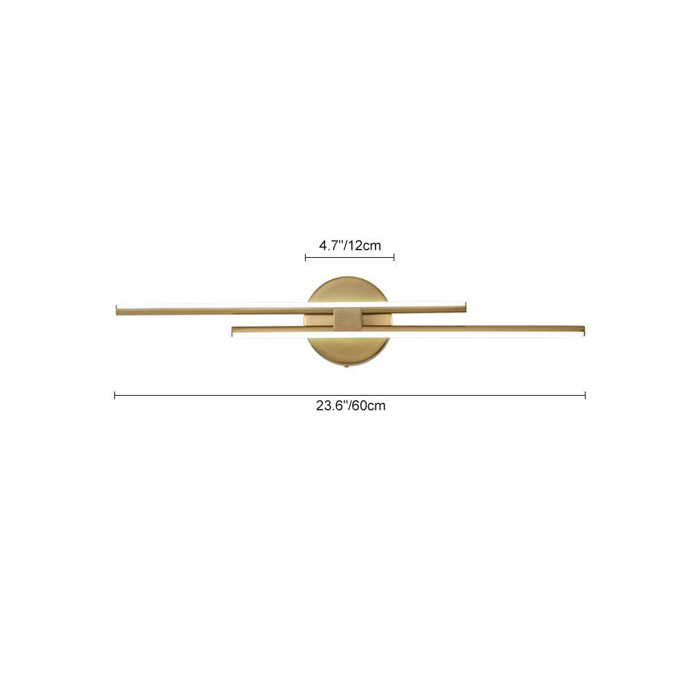 Plafondlamp LED Strip 12W Koel Wit Zwart Messing Nikkel 60-80cm Keuken Modern