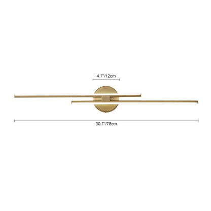 Plafondlamp LED Strip 12W Koel Wit Zwart Messing Nikkel 60-80cm Keuken Modern