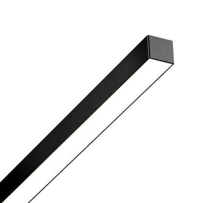 Moderne zwarte LED wandlamp met dubbele lichtstrip – minimalistische badkamer en hal verlichting 90 cm