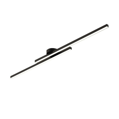 Moderne zwarte LED wandlamp met dubbele lichtstrip – minimalistische badkamer en hal verlichting 90 cm