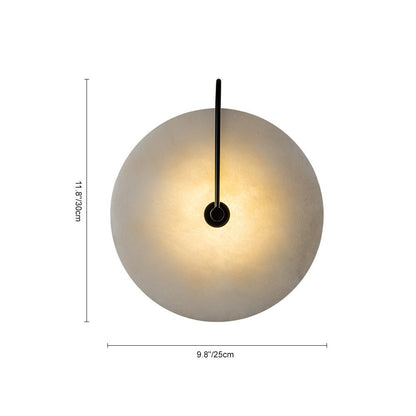 Wandlamp Marmer Rond LED 5W Zwart Wit 25cm Slaapkamer Hal Woonkamer Mid-Century