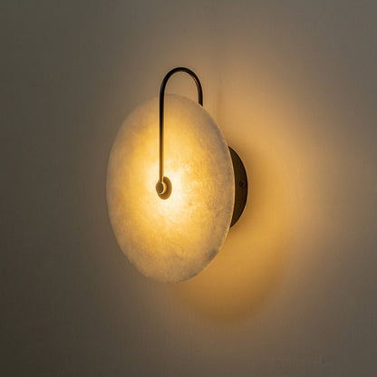 Wandlamp Marmer Rond LED 5W Zwart Wit 25cm Slaapkamer Hal Woonkamer Mid-Century