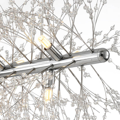 Luxe lineaire kristallen hanglamp met 12 lichtpunten in goud of chroom – moderne eilandverlichting 92 cm