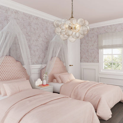 Luxe cluster kroonluchter met glazen bubbels in messing – moderne hanglamp met 3 of 8 lichtpunten